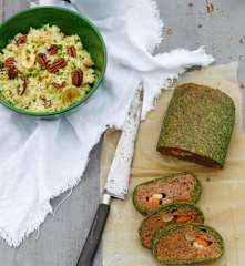 Stuffed Seitan Roll with Champagne Rice