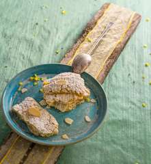 Brownies de chocolate blanco y almendras