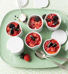 Mini cheesecakes de queso fresco con fresas