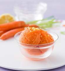 Sorbete dulce de zanahoria