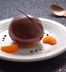 Sphère chocolat-mandarine