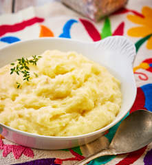 Puré de papa y poro