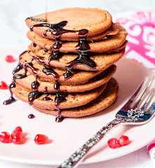 Panquecas de alfarroba