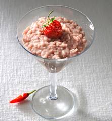 Risotto alle fragole e peperoncino