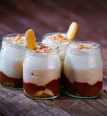 Tiramisù alle noci e caramello salato