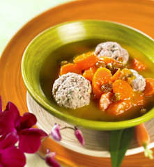 Möhrencurry mit Hackbällchen