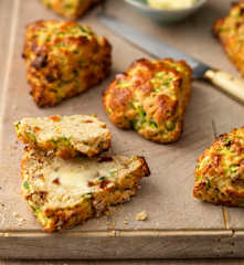 Courgette and Dried Fruit Scones