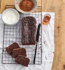 Pão de banana e cacau