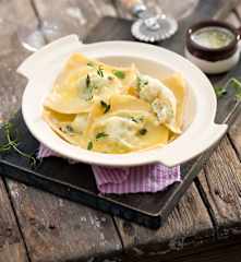 Ravioli z krewetkami