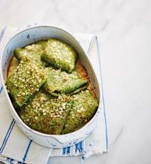 Crepes de alho-francês, cogumelos e bacon