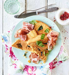 Bärlauch-Frittata mit italienischem Aufschnitt