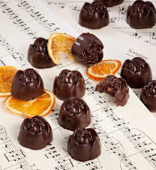 Bon bon con liquore all'arancia