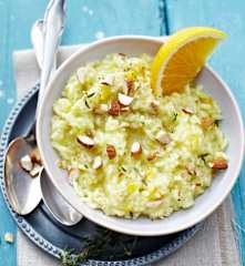 Orangen-Risotto mit Mandeln