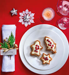 Crostini integrali con crema di Gorgonzola e champagne
