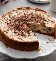 Cheesecake cu coacere cu budincă de Crăciun