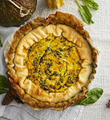 Quiche di zucca ed erbette