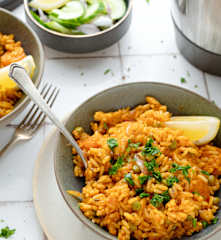 Arroz de tomate e legumes