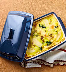 Lasagne ai funghi e crema di patate allo zafferano