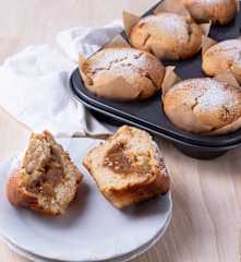 Ginger spice and white chocolate muffin