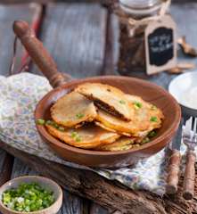 Oładki ziemniaczane z grzybami