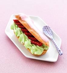 Eclairs framboises-pistaches