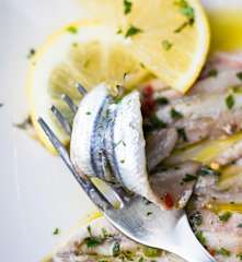 Anchois marinés au citron