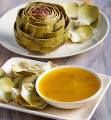 Artichokes with Garlic Tarragon Butter