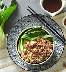 Arroz de Sichuan con carne picada y aceite de chile (Cocción de arroz) - China