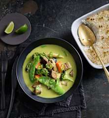 Curry vert thaï, riz à la citronnelle