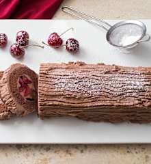 Black forest Christmas yule log