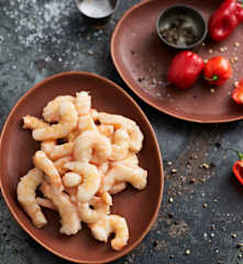 Sous-vide crevettes décortiquées, de taille moyenne