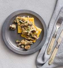 Mushroom ragu with polenta toast