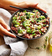 Risotto en rouge et vert