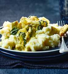 Poulet mit Kartoffelstock