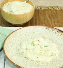 Arroz integral cremoso com palmito