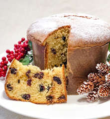 Panetone de cranberry e chocolate