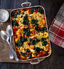 Tortellini-Spinat-Auflauf