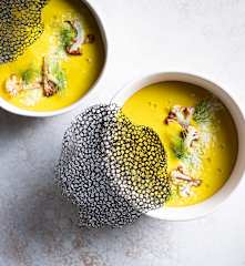 Crema de coliflor, jengibre y cúrcuma