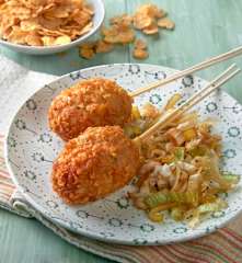 Stecco di carne con cuore filante