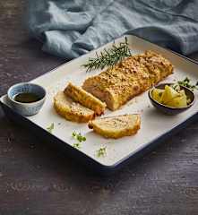 Polpettone di pollo porchettato in crosta di patate