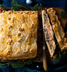 Empanada rusa de salmón (Kulibiak)