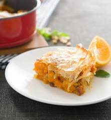 Pastela de calabaza y zanahoria a la menta