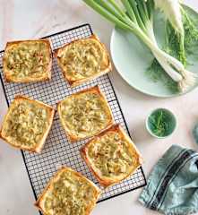 Leek and Fennel Goat's Cheese Tart