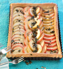 Apfelkuchen mit Kürbiskernen