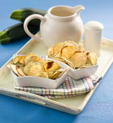 Chips de calabacín al parmesano