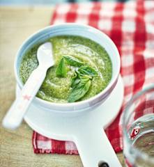 Purée courgettes et veau au basilic