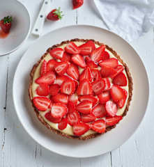 Erdbeer-Tarte mit Vanillepudding