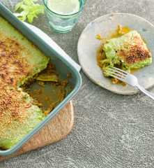 Lasaña vegetal con boloñesa de soja