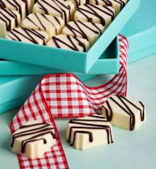 Bombons de chocolate branco
