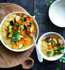 Dahl indien et curry de légumes